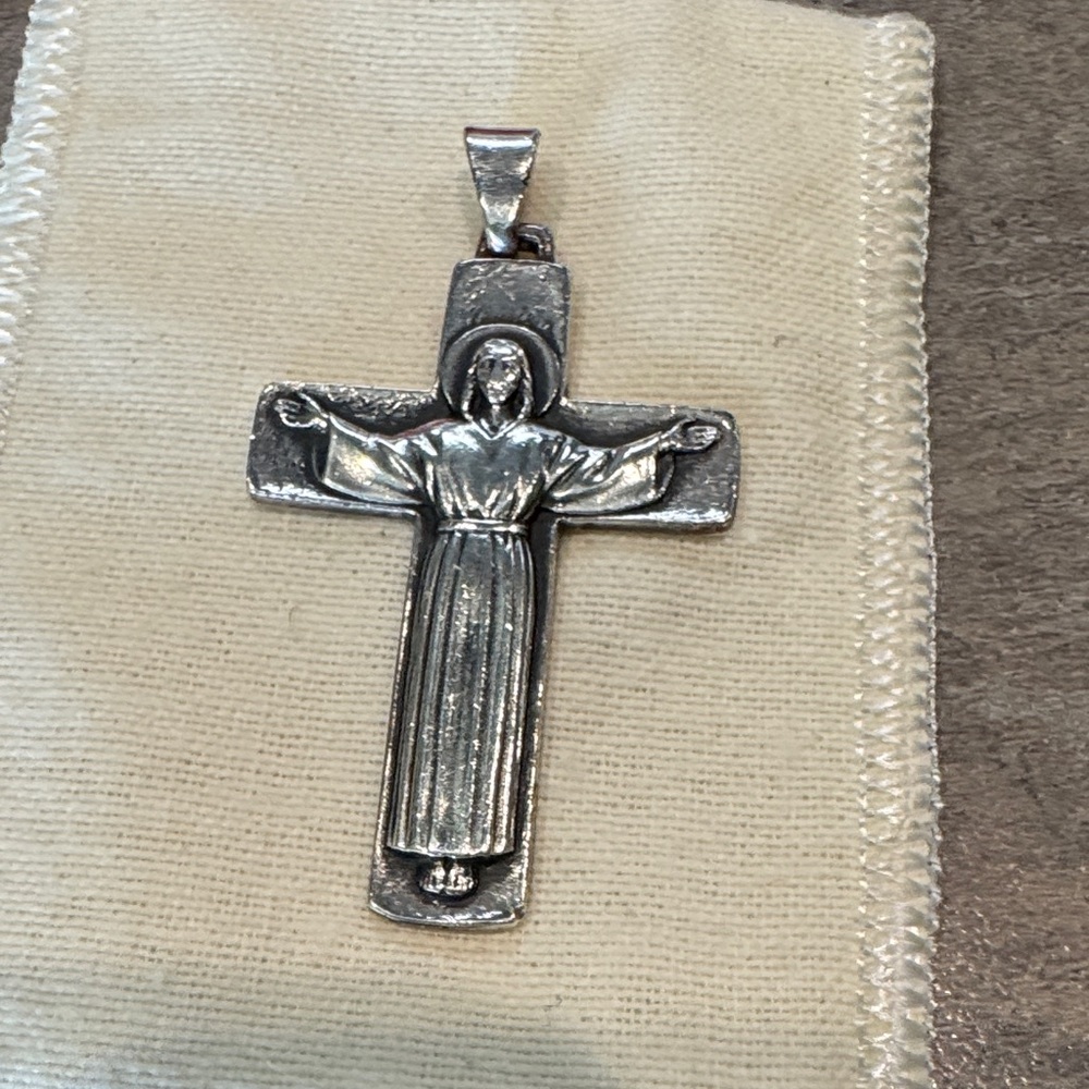 James Avery Silver Jesus Cross Pendant